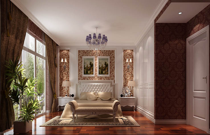 简欧 卧室图片来自高度国际在11万打造鲁能七号院简欧范的分享
