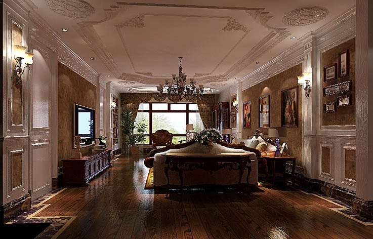 美式 客厅图片来自高度国际在19万打造西山一号院美式范的分享