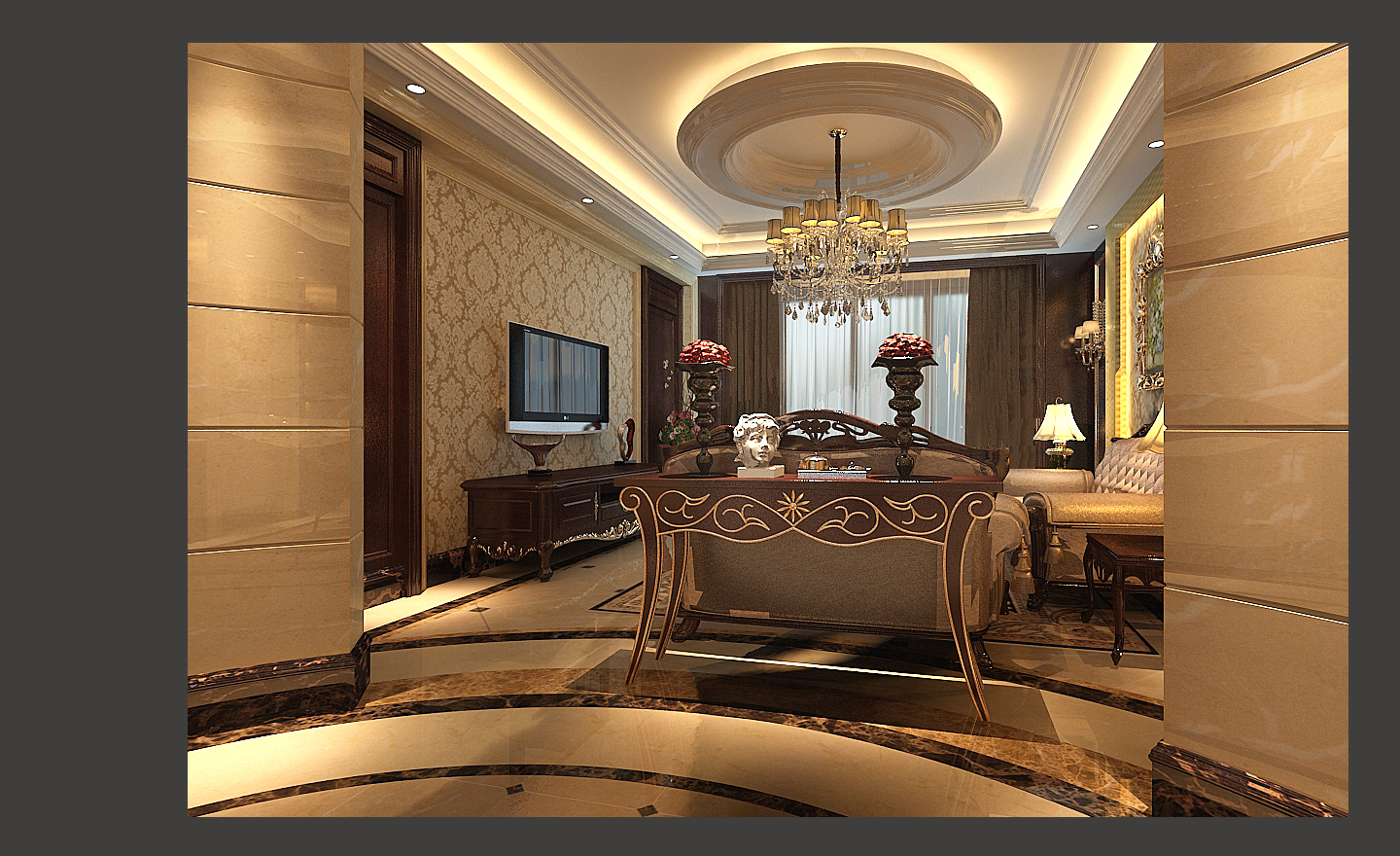 客厅图片来自shanshui在玫瑰园268平中式风的分享