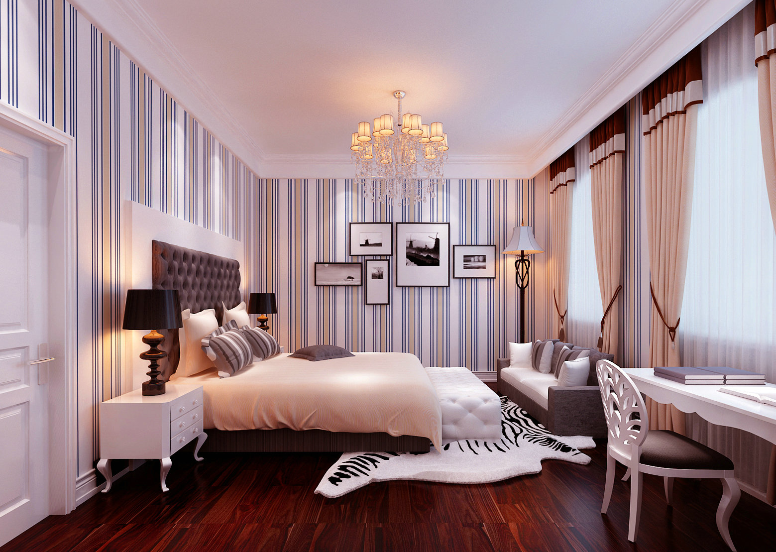 别墅 别墅设计 中式 卧室图片来自上海实创装饰工长在600平混搭风势不可挡啊！的分享