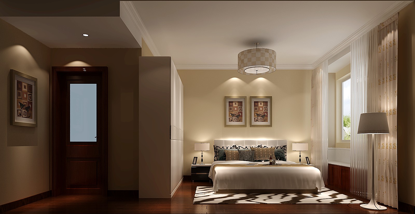 简约 现代 二居 收纳 白领 小资 高度国际 小清新 温馨舒适 卧室图片来自高度国际王慧芳在现代简约上林世家的分享