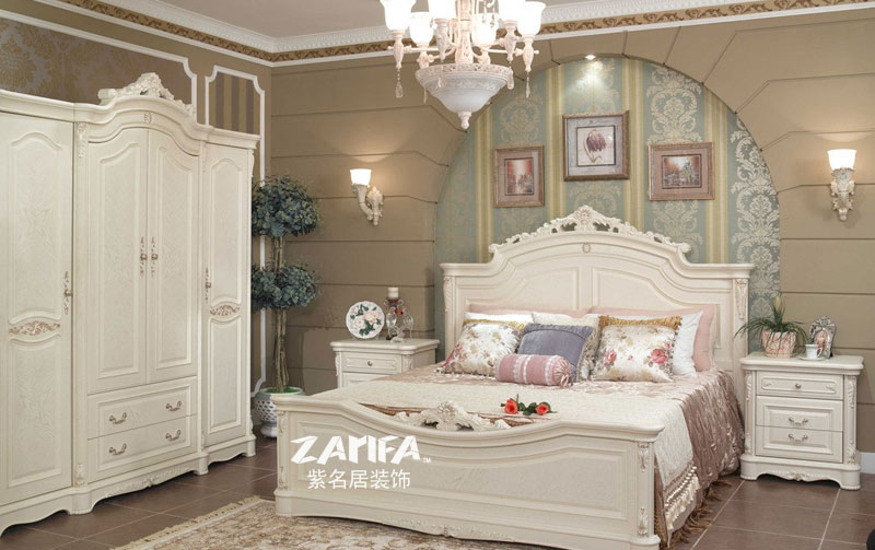 欧式 三居 旧房改造 80后 小资 新房装修 奢华 卧室图片来自紫名居装饰在欧式  汇锦国际凌江的分享