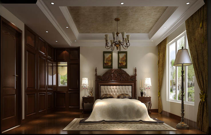 中式 卧室图片来自高度国际在18万打造旭辉御府中式范的分享