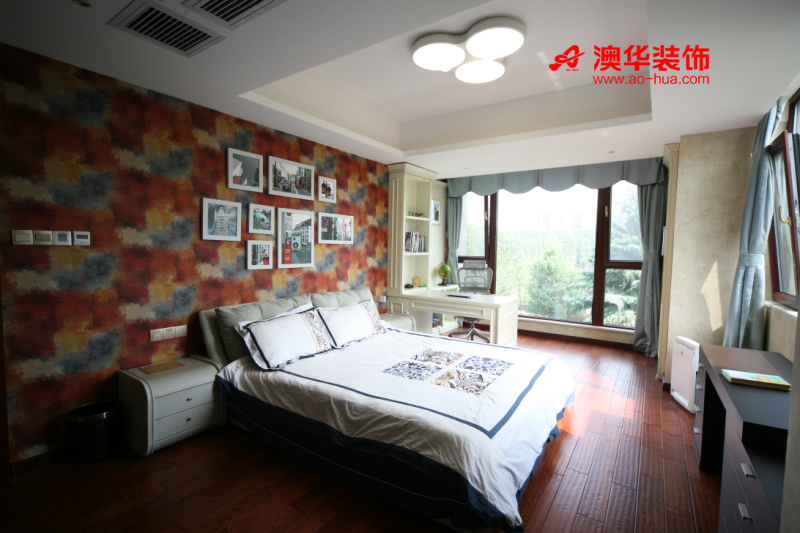 中式混搭 别墅 混搭 卧室图片来自用户5193438255在用中式文化诠释慢生活的分享