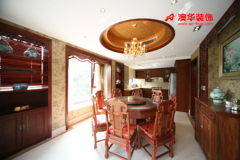 中式混搭 别墅 混搭 餐厅图片来自用户5193438255在用中式文化诠释慢生活的分享
