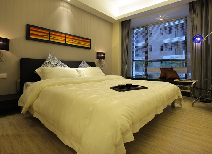 简约 二居 混搭 三居 卧室图片来自北京实创装饰在路劲世界城的分享