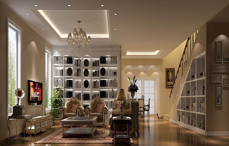 别墅 80后 小资 客厅图片来自高度国际装饰舒博在潮白河孔雀城装修设计效果的分享