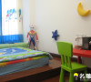 江南雅筑140平现代简约休闲家居儿童房：以丰富的色彩装饰出梦幻简单空间。