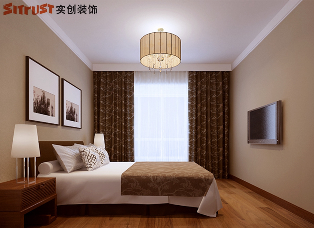 格调春天 家装 装修设计 二居 卧室图片来自北京实创集团在石家庄格调春天-96平A1户型二居的分享