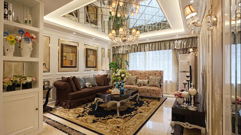 四居 欧式 奢华 品味 别墅设计 客厅图片来自高度国际装饰韩冰在总政家属楼180㎡欧式奢华效果的分享