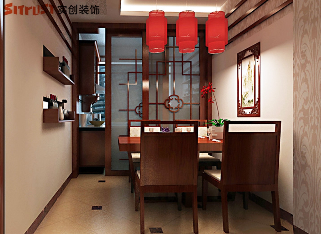 格调春天 家装 装修设计 二居 餐厅图片来自北京实创集团在石家庄格调春天-96平A1户型二居的分享