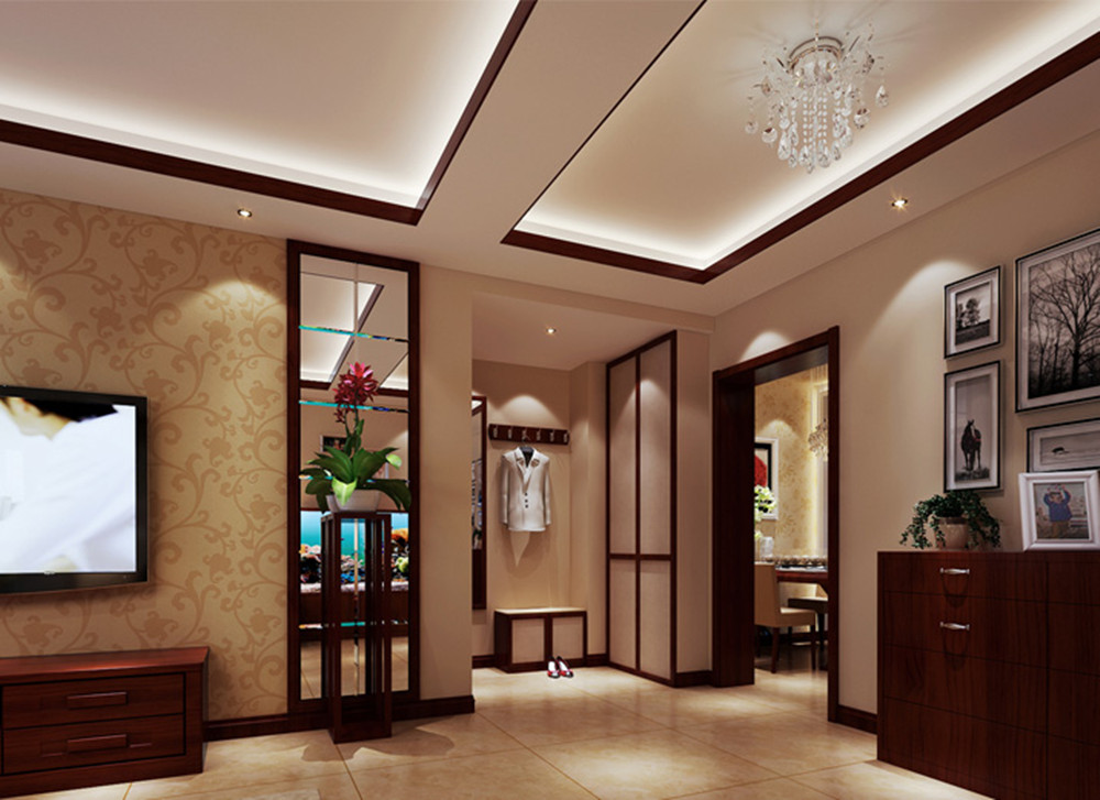 简约 中式 白领 三居 玄关图片来自实创装饰上海公司在舒适简约三居室的分享