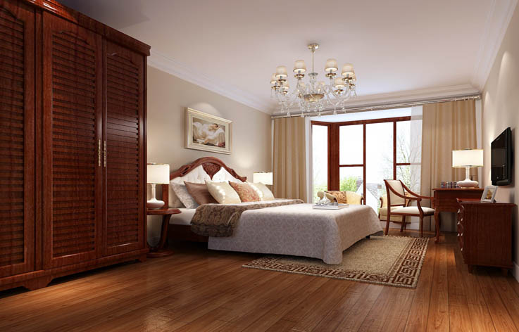 美式 三居 80后 小资 卧室图片来自高度国际装饰舒博在百旺家园装修设计效果的分享
