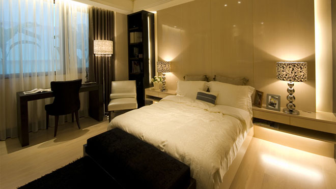 台式风格 四居 稳重 简约 卧室图片来自高度国际装饰韩冰在红磡领世郡180㎡台式风格效果的分享