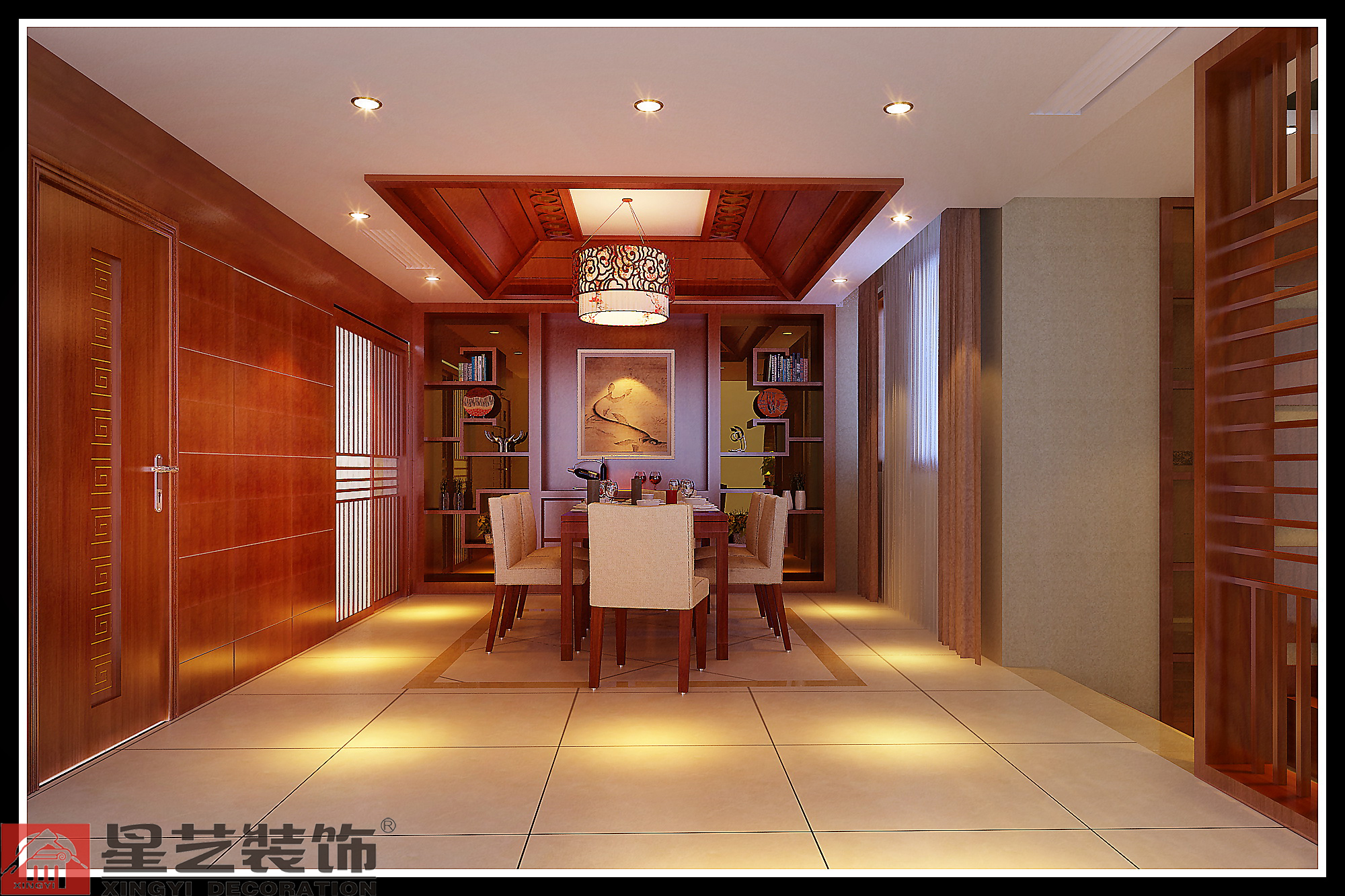 中式风格 星艺装饰 中式混搭 别墅设计 餐厅图片来自星艺装饰在贵州在典雅·中式风格，可收藏家居空间的分享