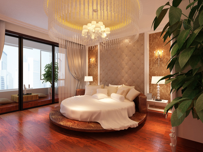简约 中式 别墅 卧室图片来自北京实创装饰在380平米新婚夫妇时尚新中式的分享