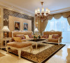 沙发背景 典雅、华贵的沙发背景
设计理念：欧式经典风格希望通过干净利落的线条和颜色对比搭配方式让空间呈现出静以沉稳的内涵。