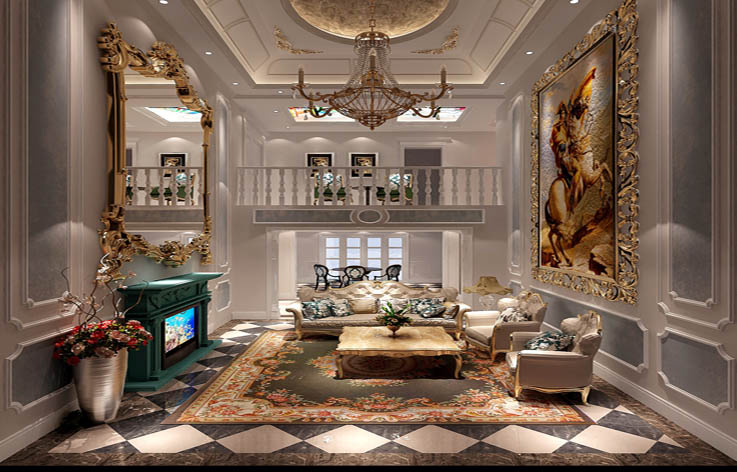 法式 客厅图片来自高度国际在21万打造旭辉御府法式风的分享