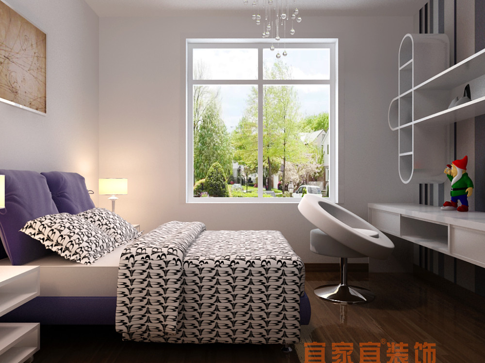 简约 二居 小户型 卧室图片来自宜家宜大亮在紫竹华庭-简约-小户型的分享