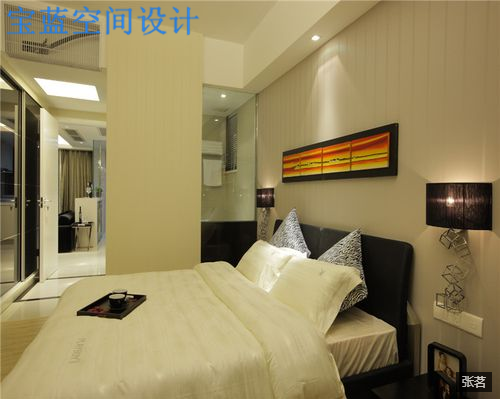 简约 三居 半包 卧室图片来自众意装饰在海赋江城现代简约案例的分享