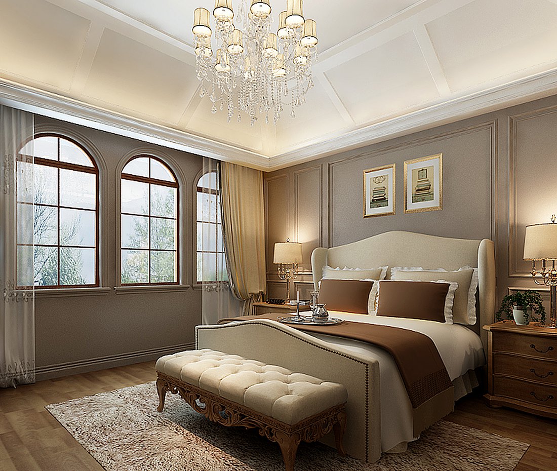 混搭 别墅 白领 尚层装饰 卧室 卧室图片来自北京别墅装修案例在精雕细琢的英伦混搭风的分享