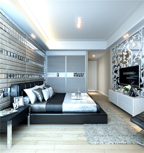 现代 简约 时尚 大气 奢华 卧室图片来自湖南名匠装饰在黑白配的分享