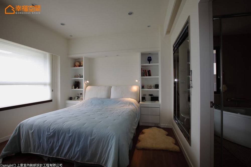 现代 二居 简约 卧室图片来自幸福空间在深白尺度 149平纯净空间的分享