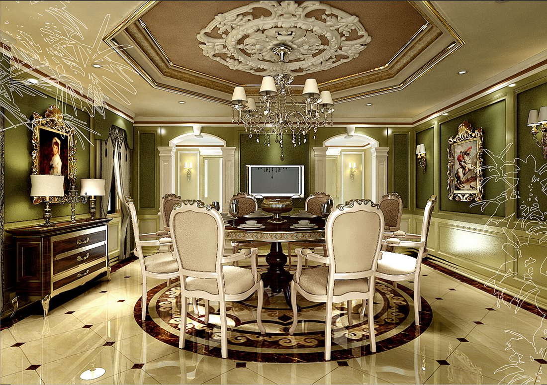 美式 别墅 白领 尚层装饰 餐厅 餐厅图片来自北京别墅装修案例在尊贵与温馨融入生活中的分享