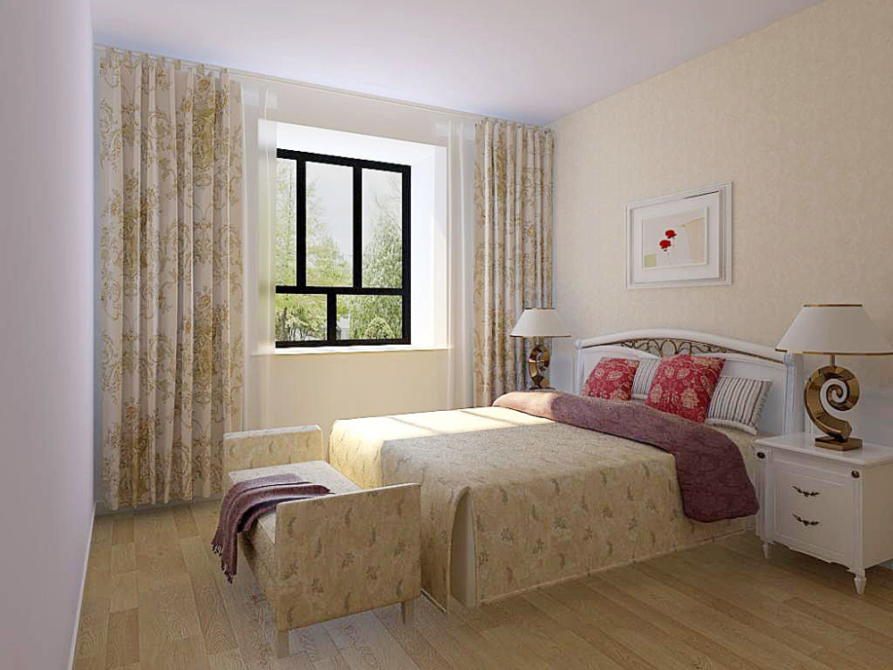 简约 二居 白领 80后 卧室图片来自天津宜家宜装饰在融创君澜的分享