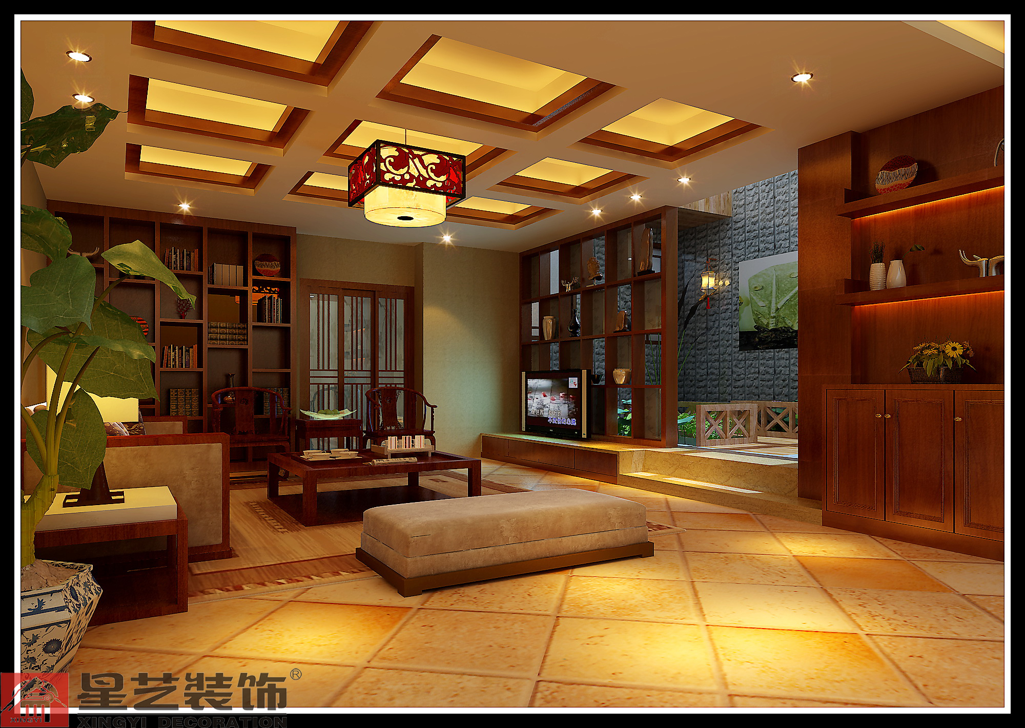 中式风格 星艺装饰 中式混搭 别墅设计 其他图片来自星艺装饰在贵州在典雅·中式风格，可收藏家居空间的分享