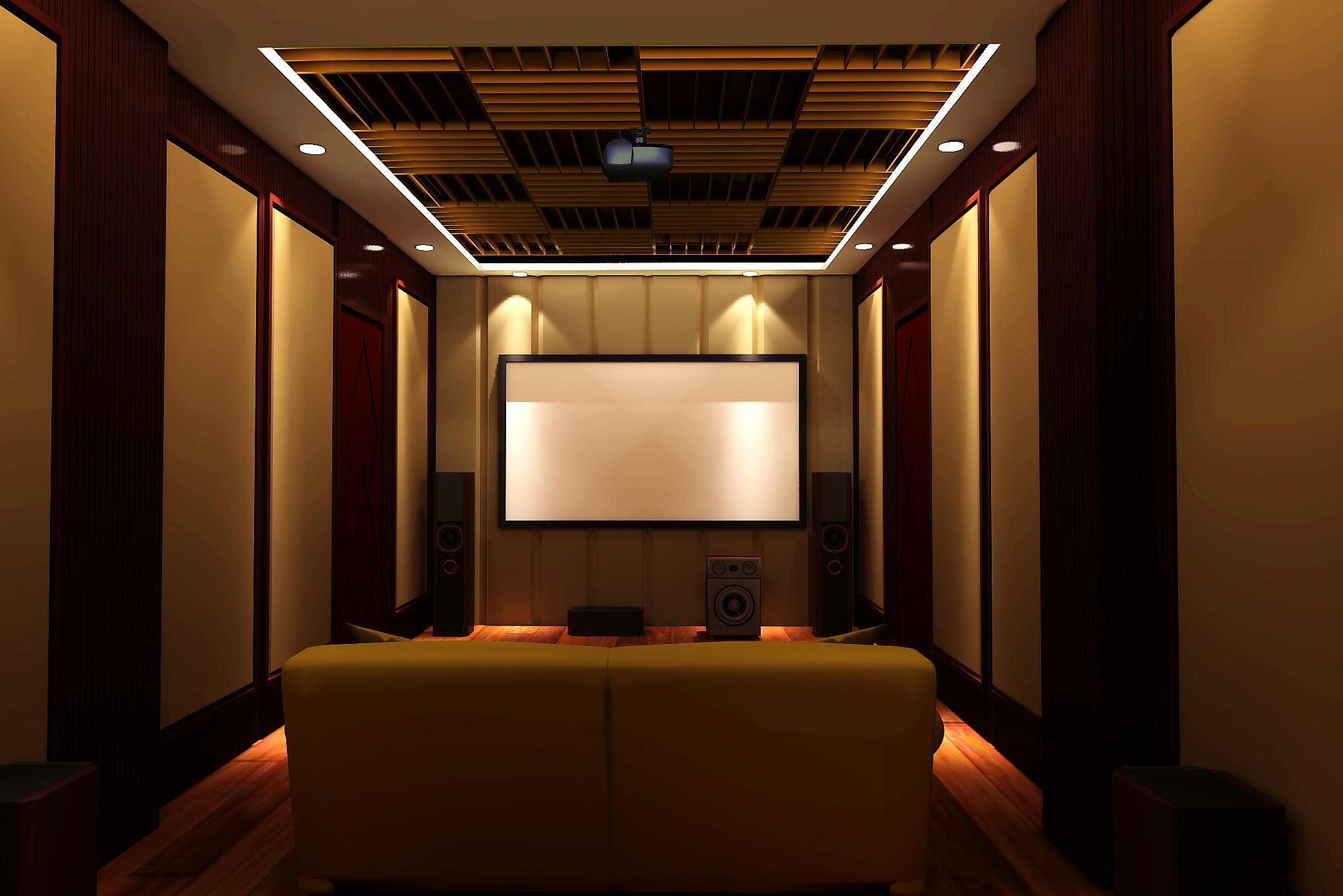 家庭影院相比,私家影院通常选用独立的影音室,并对室内进行专