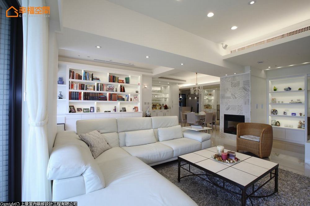 现代 二居 简约 客厅图片来自幸福空间在深白尺度 149平纯净空间的分享