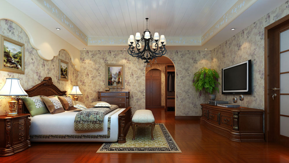 美式 别墅 卧室图片来自用户524527896在龙湖香醍别墅的分享