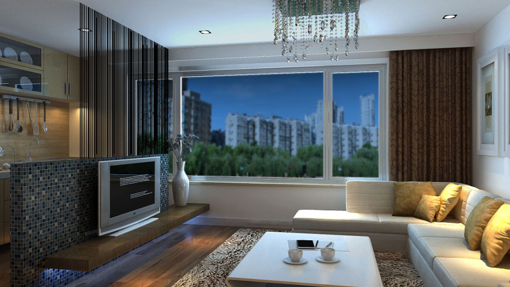 一居 现代 简约 空间利用 轻松 自由 北京装修 北京设计 客厅图片来自高度国际装饰韩冰在北京像素52㎡现代简约效果的分享