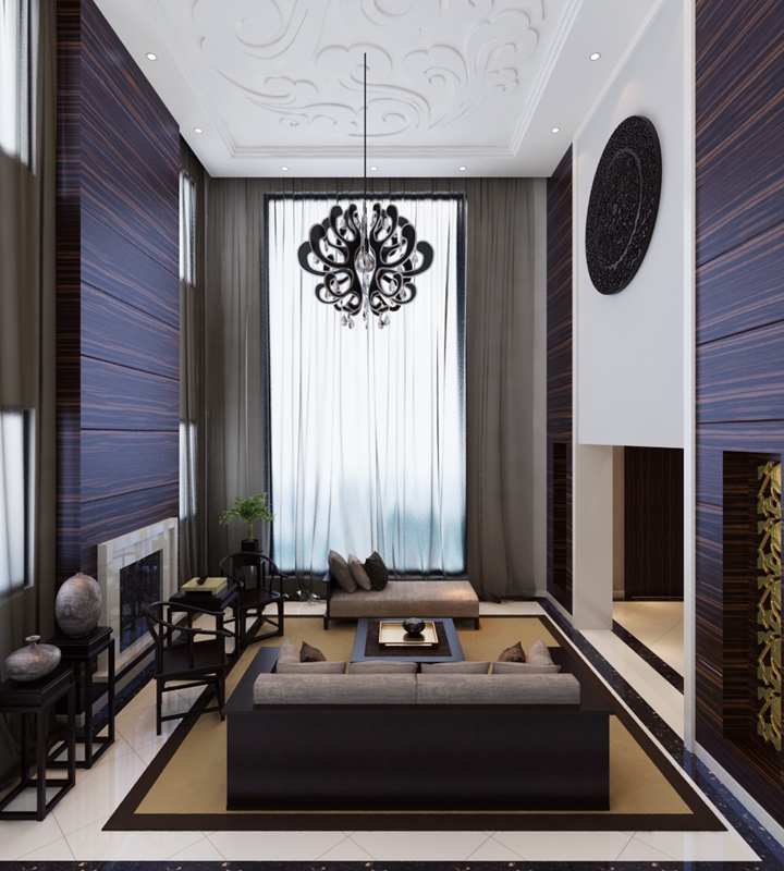新中式 别墅 装修 白领 小资 80后 客厅图片来自尚层装饰-杨在430平米新中式风情的分享