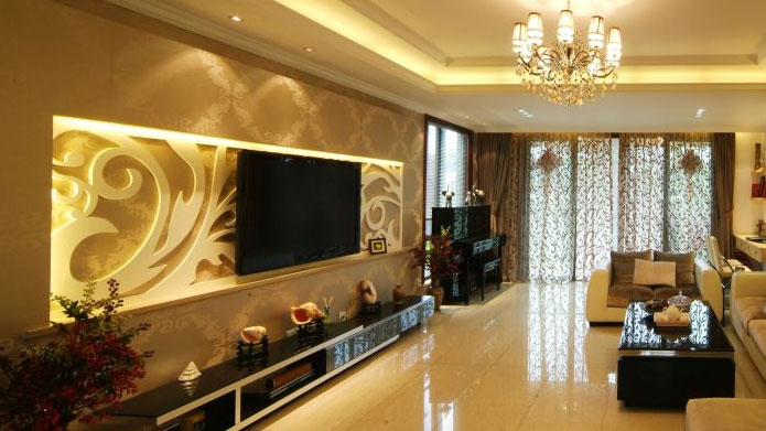 三居 现代 简约 时尚 自然 北京装修 北京设计 客厅图片来自高度国际装饰韩冰在K2百合湾120㎡现代简约效果的分享