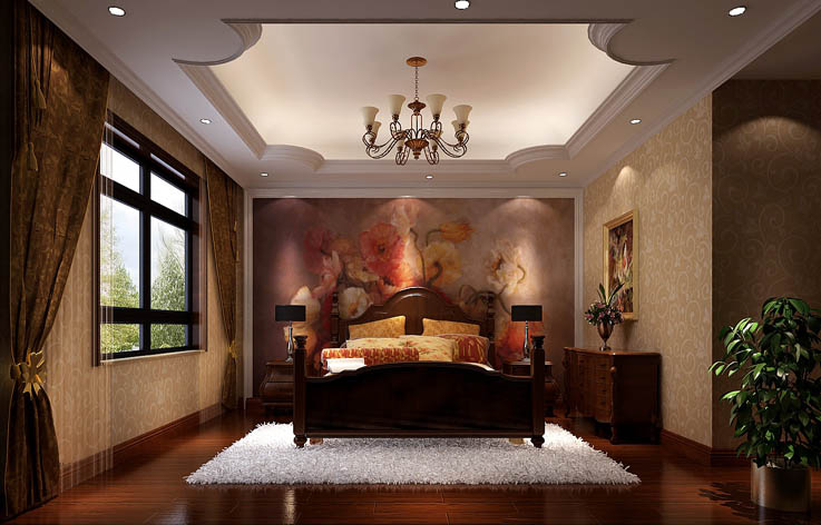 托斯卡纳 卧室图片来自凌军在10万打造金色漫香苑托斯卡纳风的分享