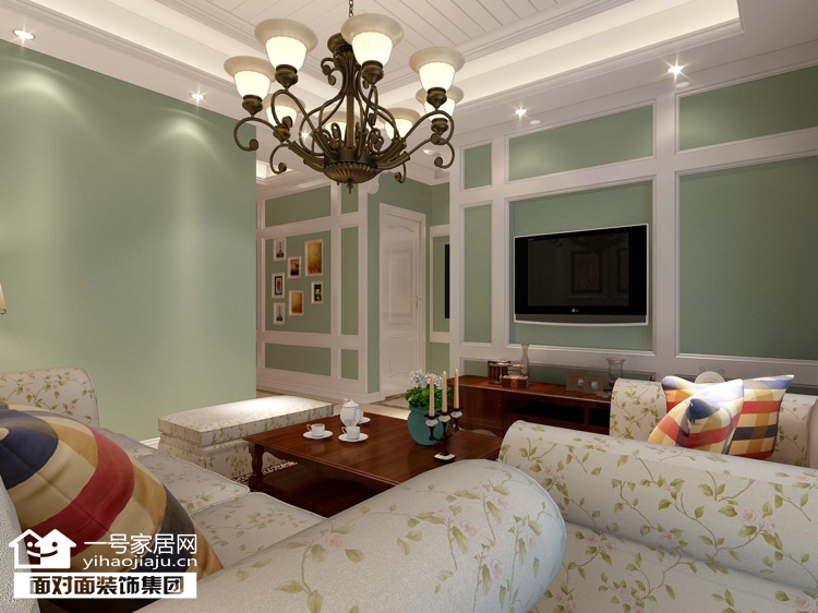 一号家居 美式生活 装修设计 客厅图片来自武汉一号家居在复地东湖国际打造美式家居生活的分享
