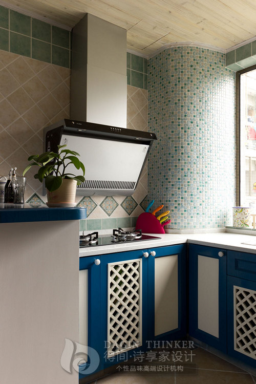 厨房图片来自得间诗享家设计在夏之蔚蓝的分享