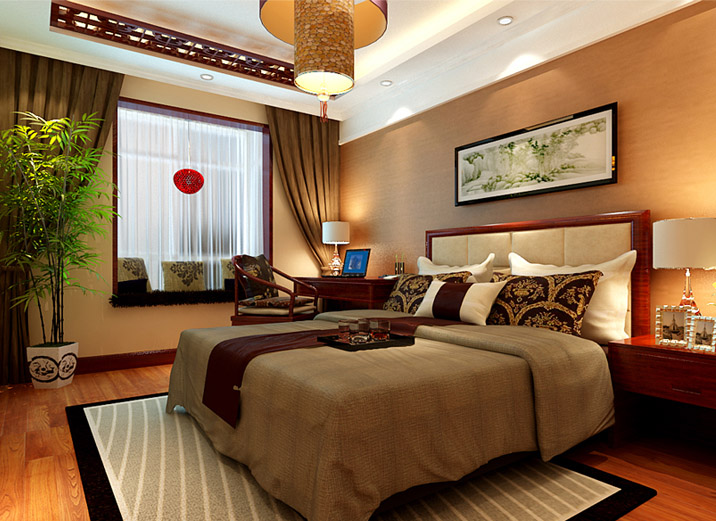 卧室图片来自xushuguang1983在8万翻新100平米时尚两代人居所的分享