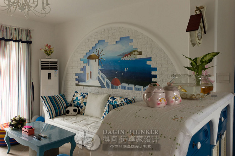 客厅图片来自得间诗享家设计在夏之蔚蓝的分享