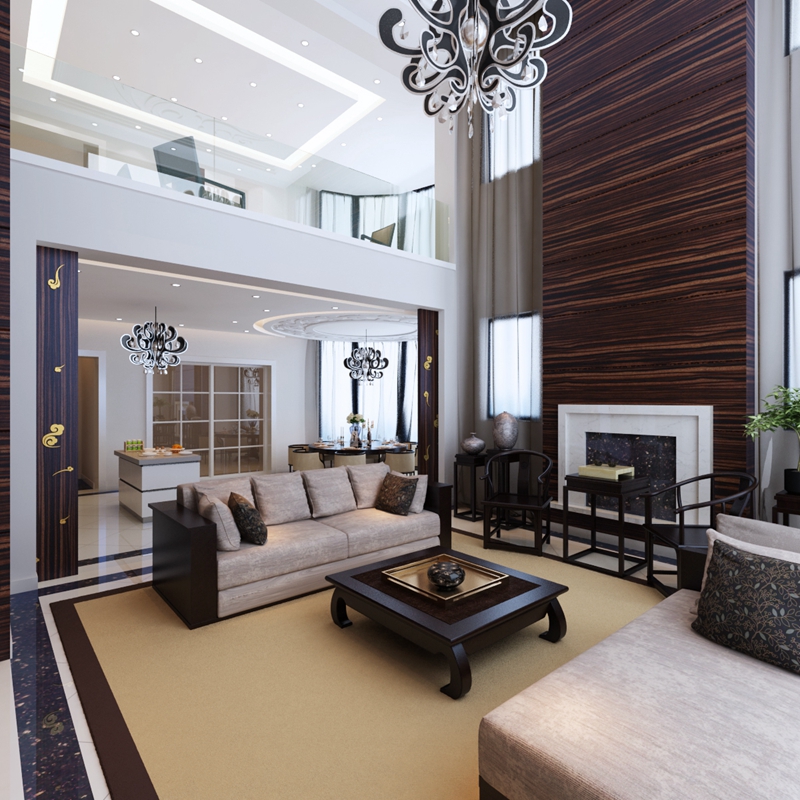 新中式 别墅 装修 白领 小资 80后 客厅图片来自尚层装饰-杨在430平米新中式风情的分享