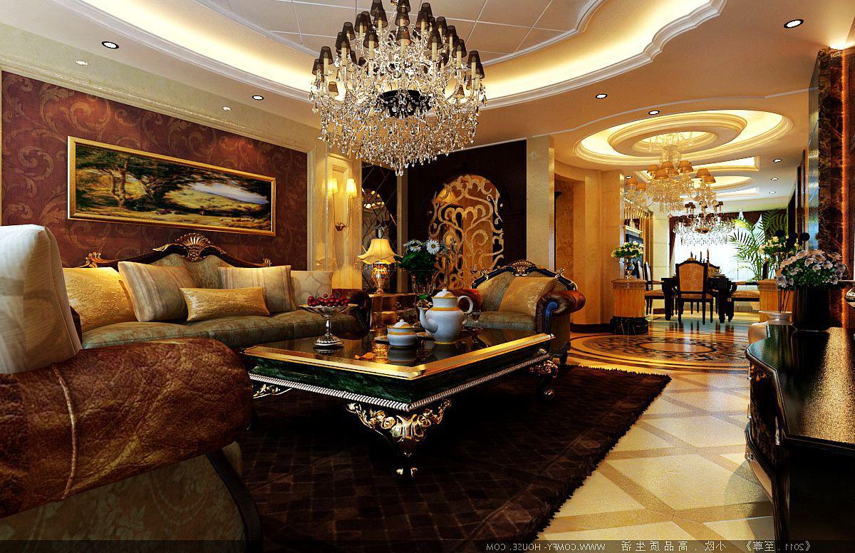 欧式 别墅 白领 客厅 卧室 孔雀城 客厅图片来自实创装饰百灵在奢华欧式四居的分享