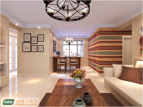 美式简约 四室 客厅图片来自石家庄瑞博文张琳在6.65万打造红珊湾简约美式风的分享