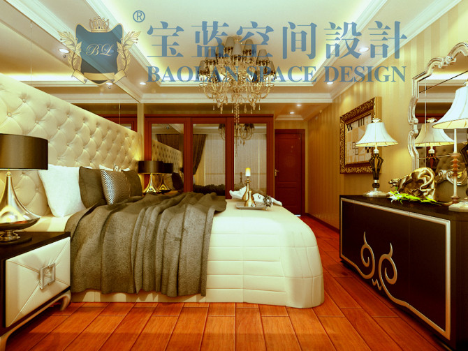 欧式 三居 卧室图片来自众意装饰在中国铁建国际城欧式案例的分享