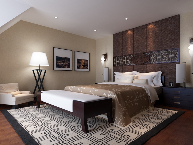 新中式 别墅 装修 白领 小资 80后 卧室图片来自尚层装饰-杨在430平米新中式风情的分享
