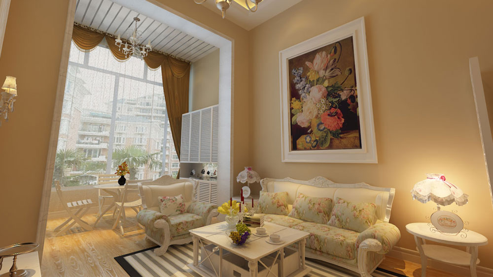 怡园小区 两居室 田园风格 高度国际 装饰设计 高度希文 客厅图片来自高度国际装饰宋增会在5.6万两居室120㎡田园风格的分享