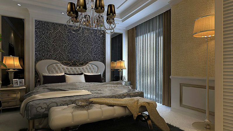 世华泊郡 两居室 欧式风格 高度国际 装饰设计 卧室图片来自高度国际装饰宋增会在8万两居室130㎡欧式风格的分享