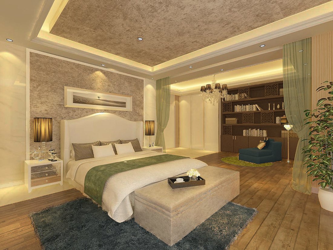 简约 别墅 白领 尚层装饰 卧室 卧室图片来自北京别墅装修案例在绿色的海洋温馨的家的分享