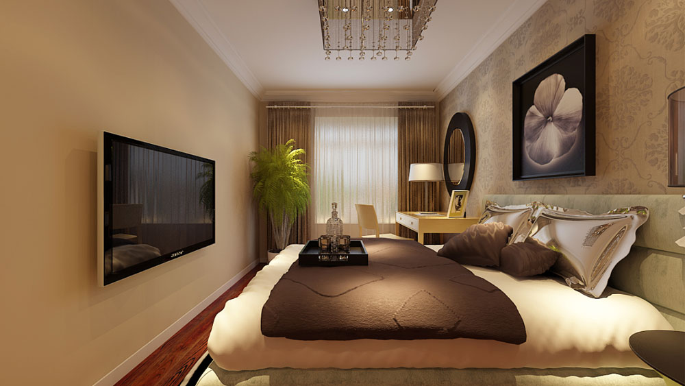 红木林 一居室 现代简约 高度国际 装饰设计 高度希文 卧室图片来自高度国际装饰宋增会在4.5万一居室80㎡现代简约风格的分享